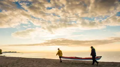 Rouge National Urban Park | Two kayakers on Rouge Beach