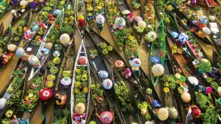 Floating market in Banjarmasin, Indonesia