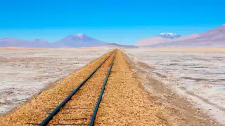 Train cemetery in Uyuni, Bolivia