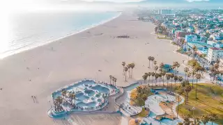 Janet Zuccarini's best things to do in Los Angeles | Aerial view of Venice Beach and boardwalk
