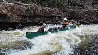 Running rapids on the Wanapitei River