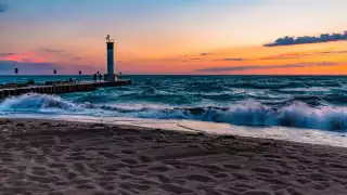 Breathtaking Ontario beaches | A sunset over Grand Bend Beach