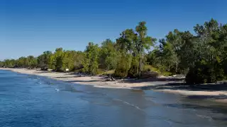 Breathtaking Ontario beaches | The beach slopes gently into Lake Ontario at Sandbanks