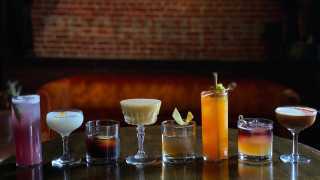 New Hampshire restaurants and activities | A lineup of cocktails at 815 Cocktails and Provisions in Manchester