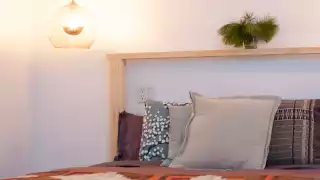 Ontario's coolest cabins to rent | A cozy bed in the Freija Forest Loft
