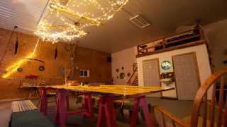 Ontario's coolest cabins to rent | Twinkle lights hang overhead in the Freija Forest Loft