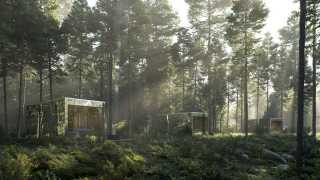 Arcana self-directed nature retreat opens in Ontario | A cluster of stainless steel cabins at Arcana