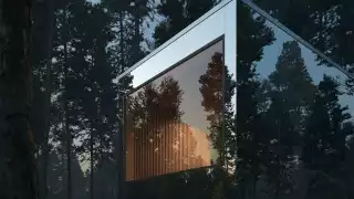 Arcana self-directed nature retreat opens in Ontario | Night falls on an Arcana cabin