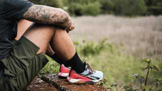 Reebok's Nano X1 Adventure training shoe | Resting on a rock after a hike