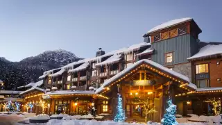 Things to do in Whistler | Nita Lake Lodge lit up up night