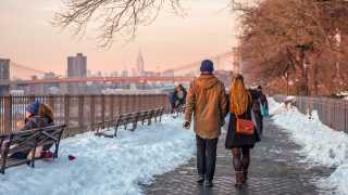 New York City | A couple strolling in Central Park