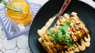 Guide to West Hollywood | Sauce on tofu dish at Gracias Madre in West Hollywood