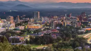 North Carolina | Downtown Asheville, North Carolina in the evening