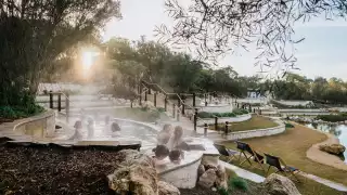 Hot springs at Peninsula Hot Springs in Victoria, Australia