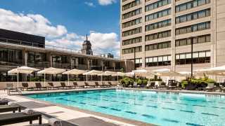 The Sheraton Centre Toronto pool is available to non-hotel guests