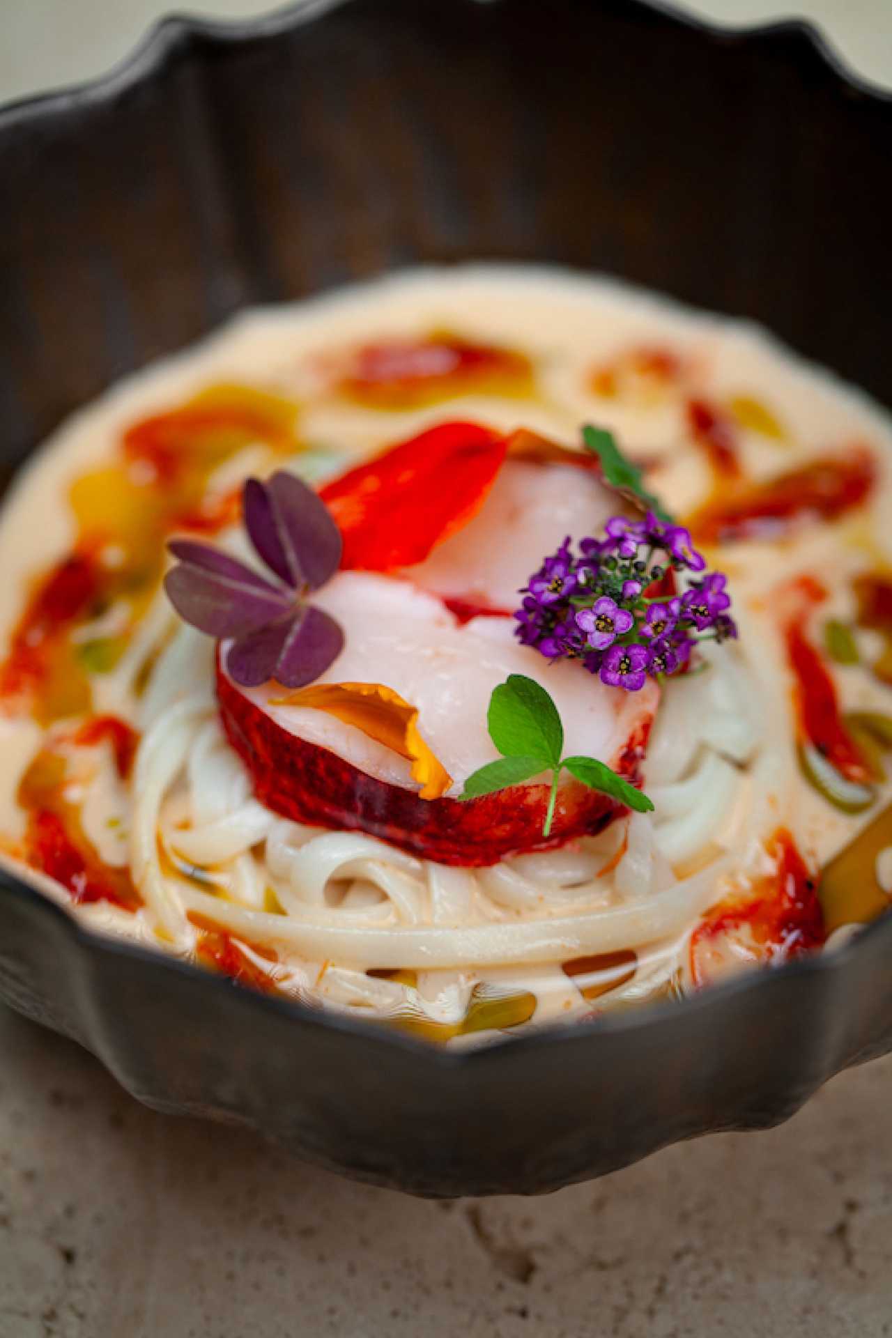 Hong Kong | Udon Noodle in Soy Milk Lobster Bouillon at Mora