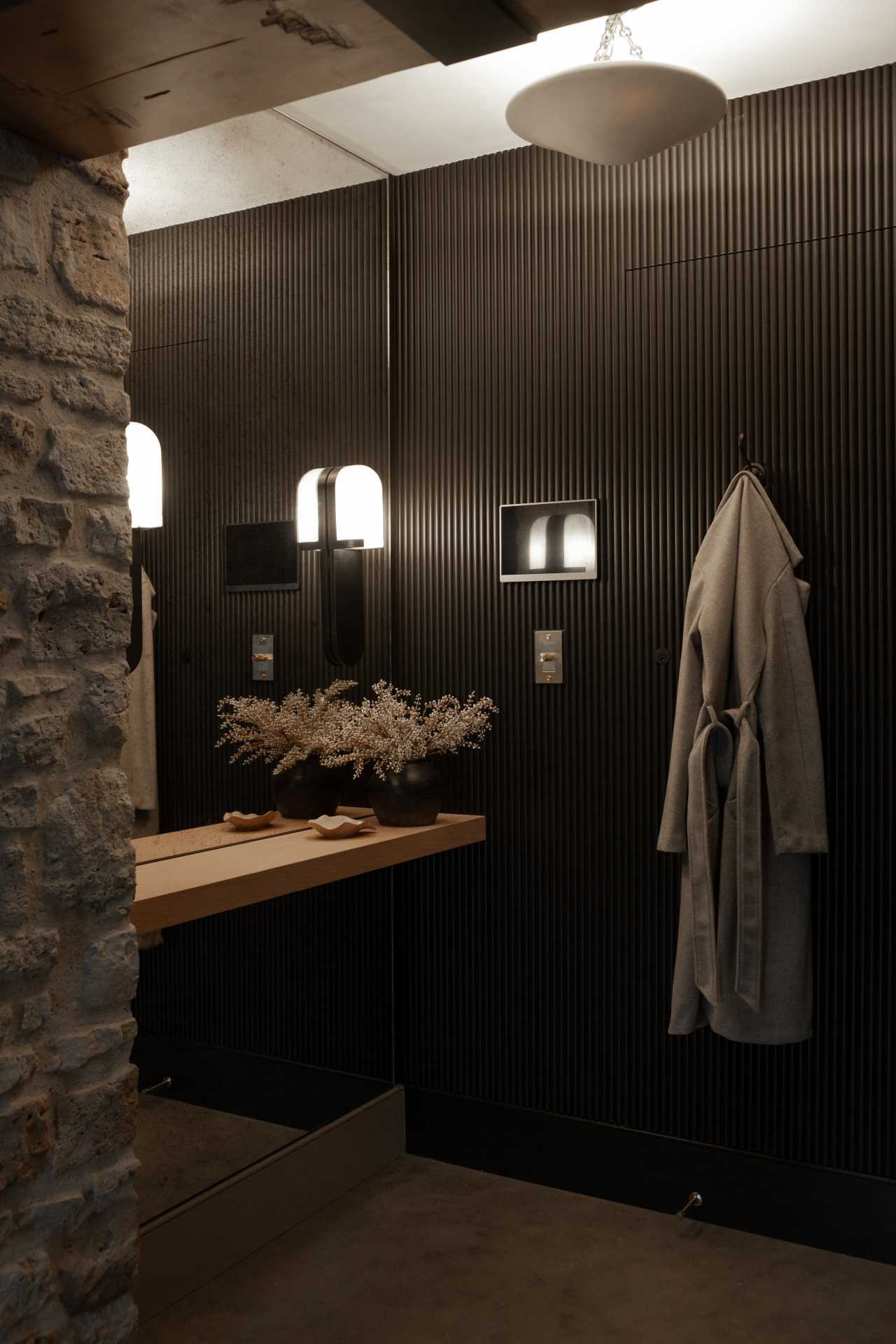 Bathroom details in a guest room at The Kat Florence Hotel