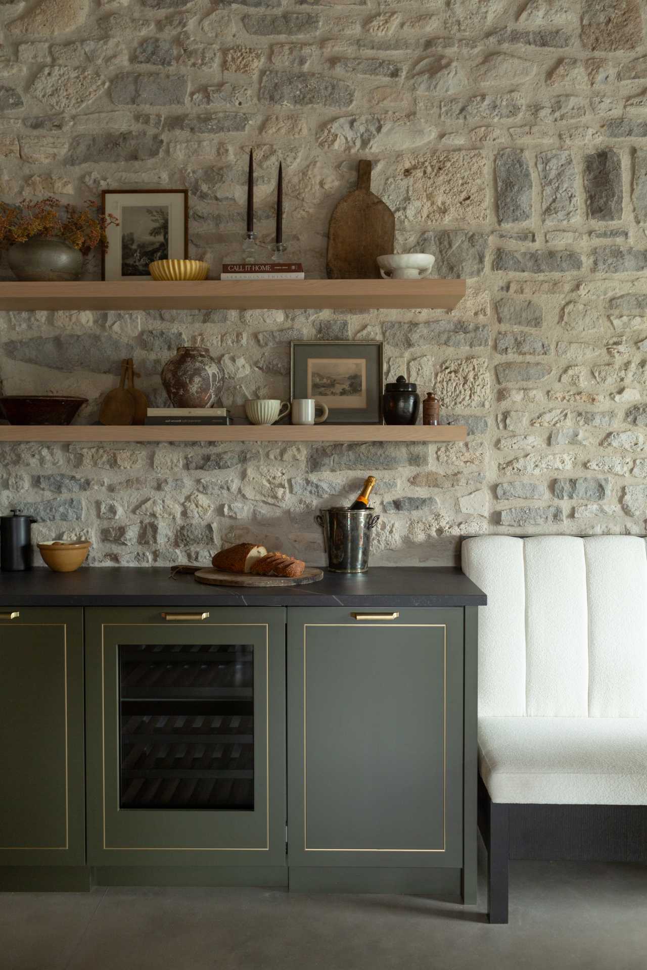 Shelving in a guest room at The Kat Florence Hotel