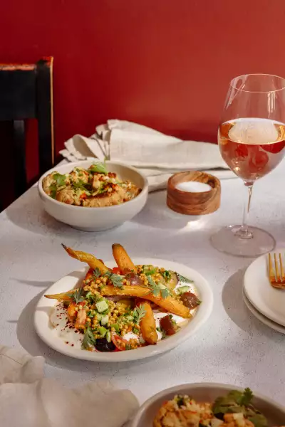 Scottsdale, Arizona | Dishes and wine at FnB
