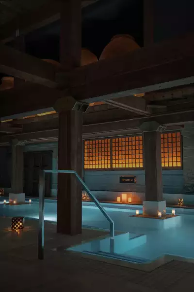 The Tepidarium at Aire Ancient Baths Toronto