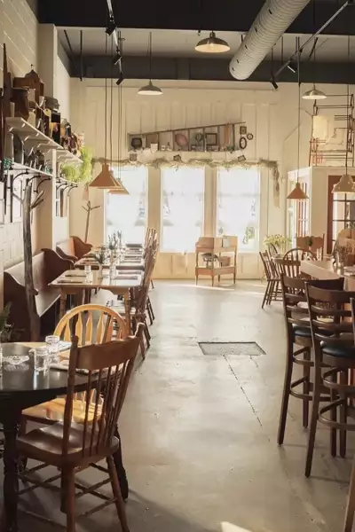 Grey County | Inside the dining room at Marilynne Restaurant in Markdale