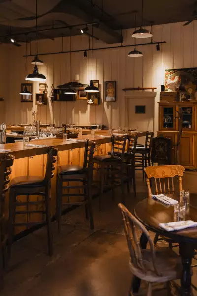 Grey County | Inside the dining room at Marilynne Restaurant in Markdale