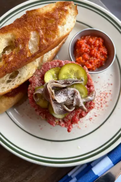 Grey County | A tartare dish at Heart's Tavern in Grey County