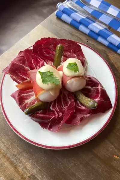 Grey County | A radicchio salad at Heart's Tavern in Grey County
