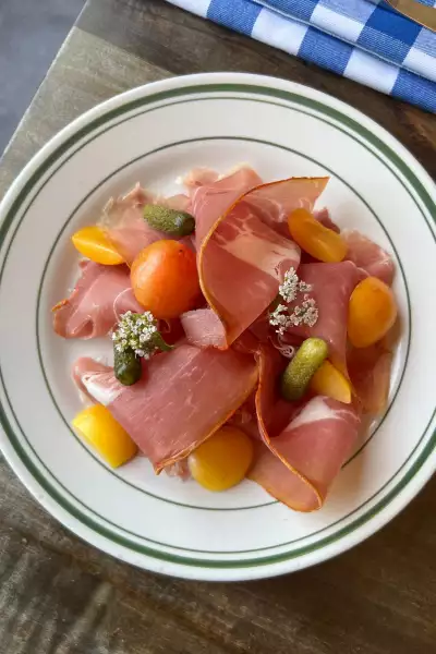 Grey County | A ham dish at Heart's Tavern in Grey County