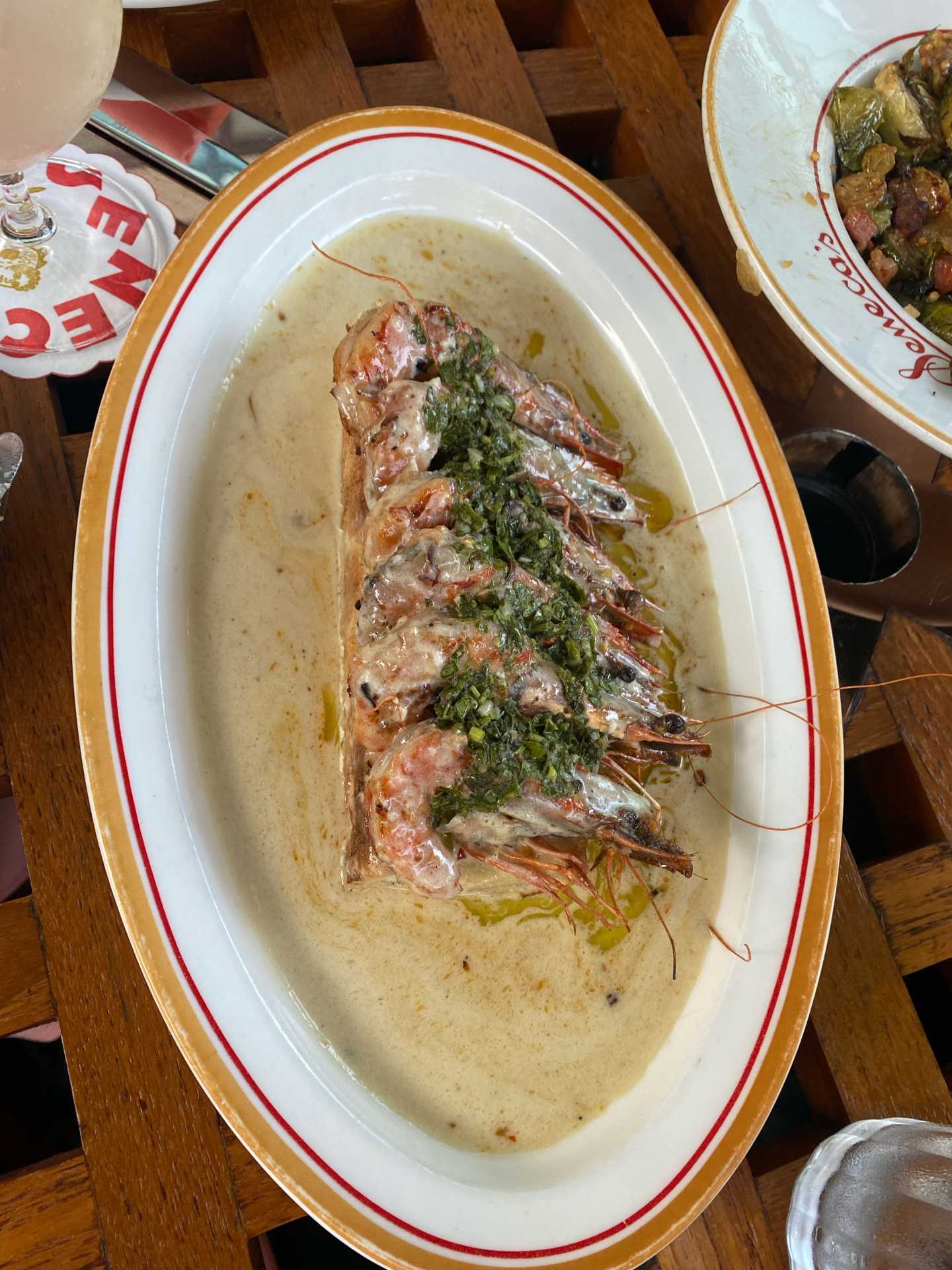 A shrimp dish at Seneca in San Diego, California