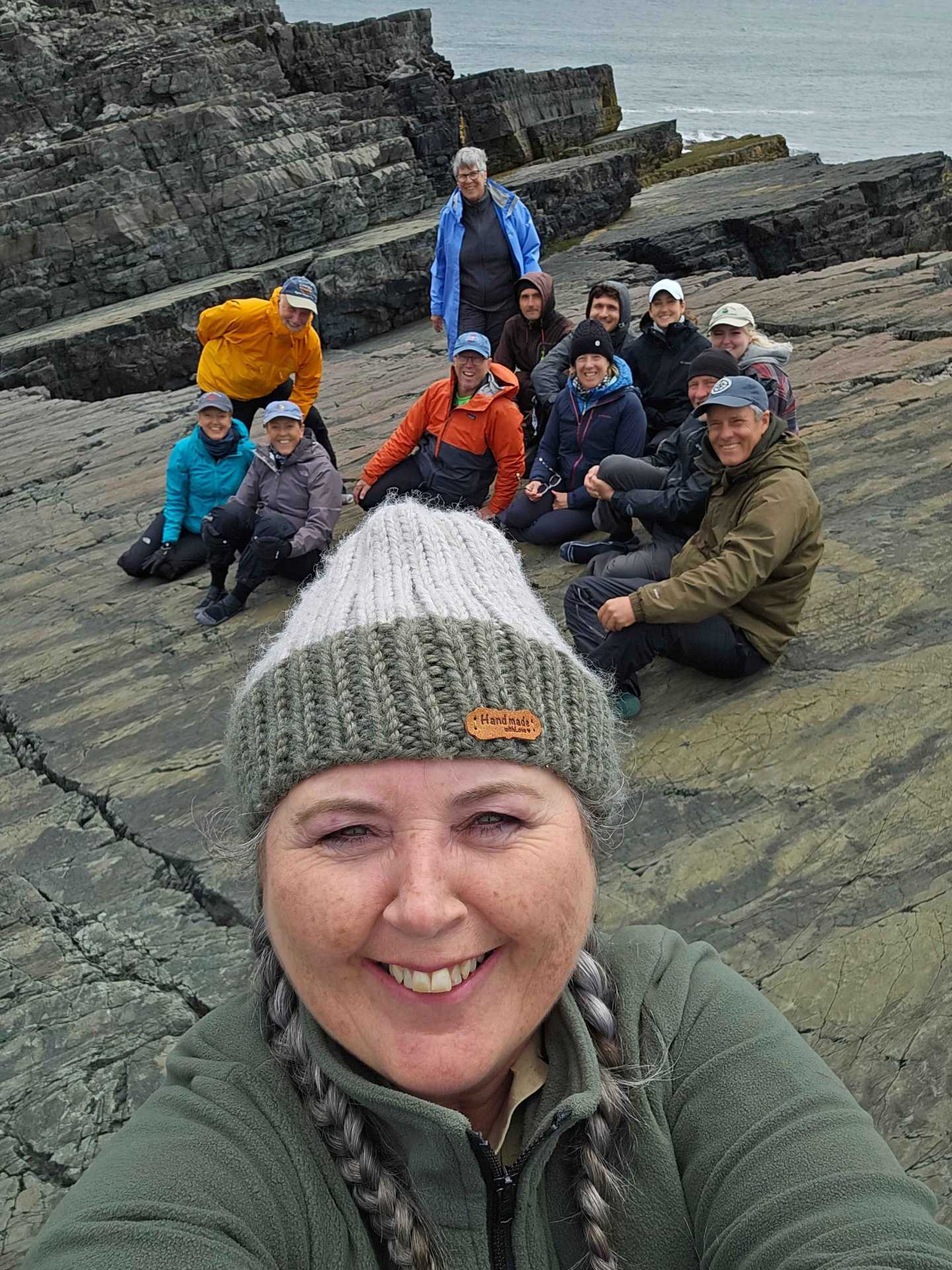 Newfoundland travel | Cynthia Power and our tour group at Mistaken Point in Newfoundland and Labrador