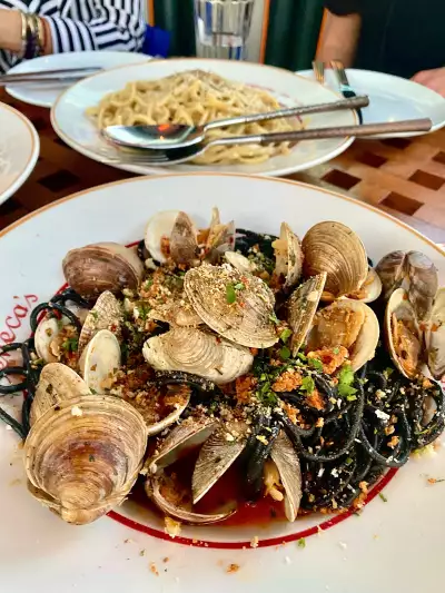 Seafood pasta at Seneca in San Diego, California