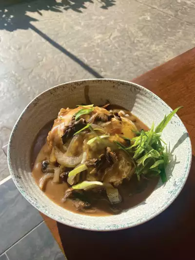 Loco moco at the Sheraton Coconut Beach Resort