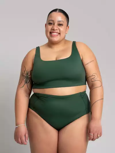 Alder Surf's Up Bikini in sycamore green