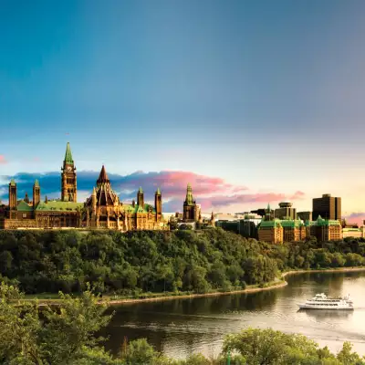 Parliament buildings in Ottawa, Ontario
