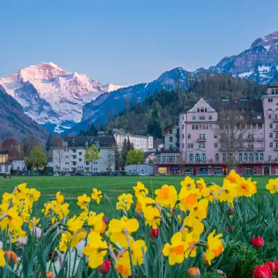 Mountains in the distance of Interlaken, Switzerland