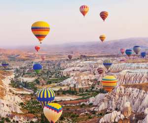 Hot air balloons over Cappadocia, Turkey