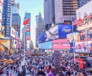New York City's Times Square, a new Covid-19 vaccine hub for tourists