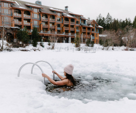 Things to do in Whistler | Woman takes a polar dip on Nita Lake