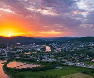 A sunset over Edmundston, New Brunswick