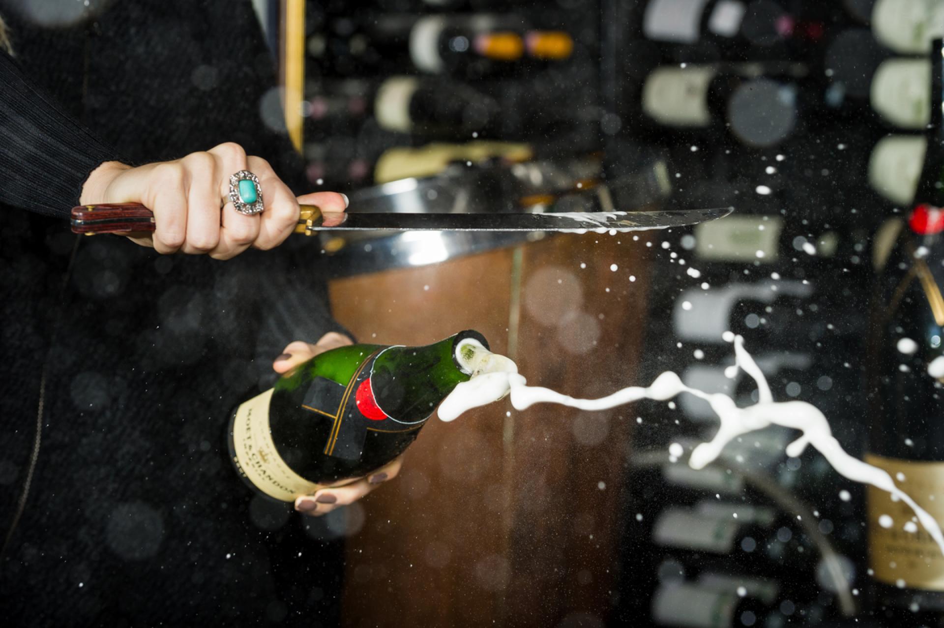 Things to do in Whistler | Champagne sabering at Bearfoot Bistro