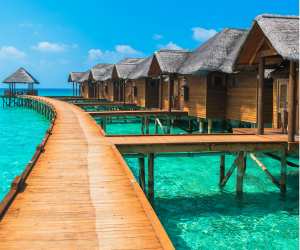 Overwater Bungalows in French Polynesia