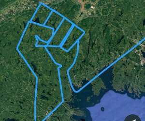 A Canadian pilot paid tribute to George Floyd by drawing a raised fist in the air