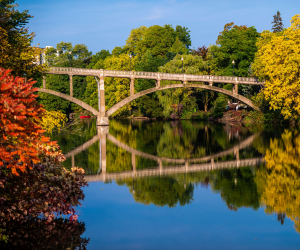 Guelph, Ontario vacation | Scenic river in fall
