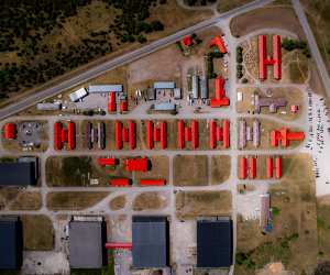An overhead view of Base31 in Picton, Ontario