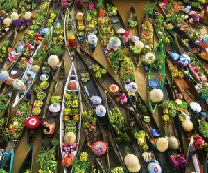 Floating market in Banjarmasin, Indonesia