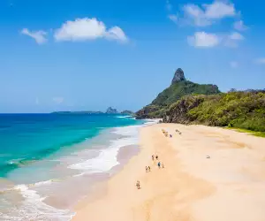 Brazil's Fernando de Noronha islands reopen COVID-19 | Cacimba do Padre beach and Morro do Pico