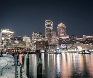 Paul Wahlberg's guide to Boston | View from Boston's harbour at night
