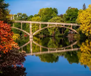 Guelph, Ontario vacation | Scenic river in fall