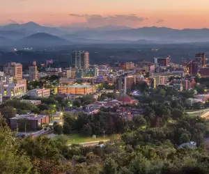 North Carolina | Downtown Asheville, North Carolina in the evening